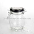 FDA, wholesale high quality food storage glass jar with seal lid